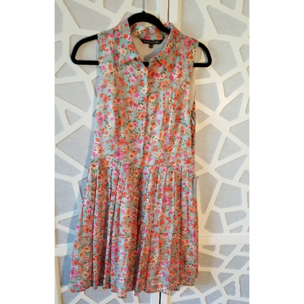 Nordstrom Gray and Pink Dress
